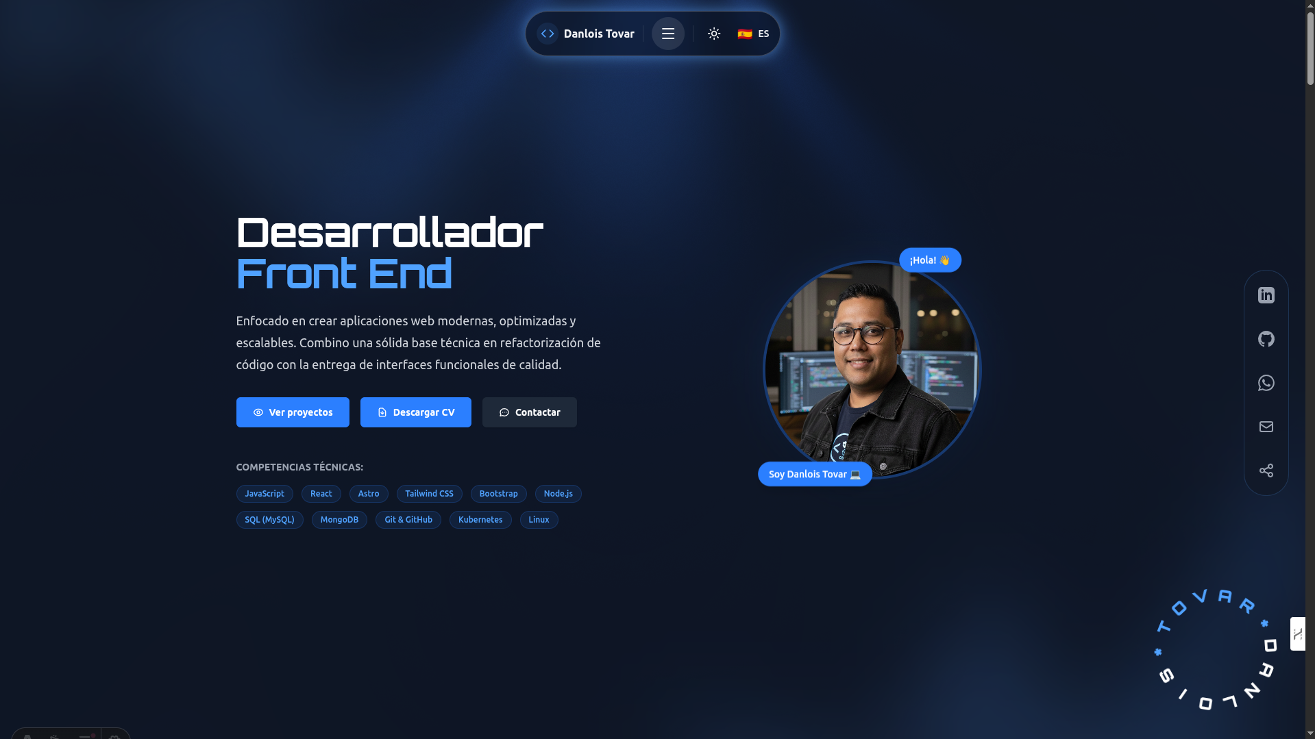 Portafolio Web — Astro, React, Motion